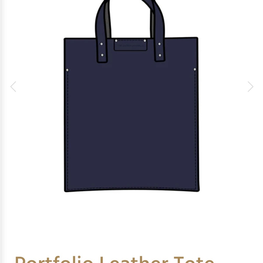 The Satchel Leather Co: Elegant Navy Blue Leather Tote Bag - Picture 10 of 14